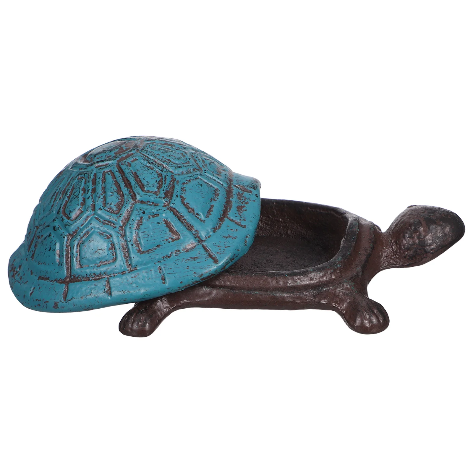 

Turtle Shaped Key Hider Cast Iron Garden Statue Outdoor Hidden Key Box Safe Storage Decorative Tortoise Ornament