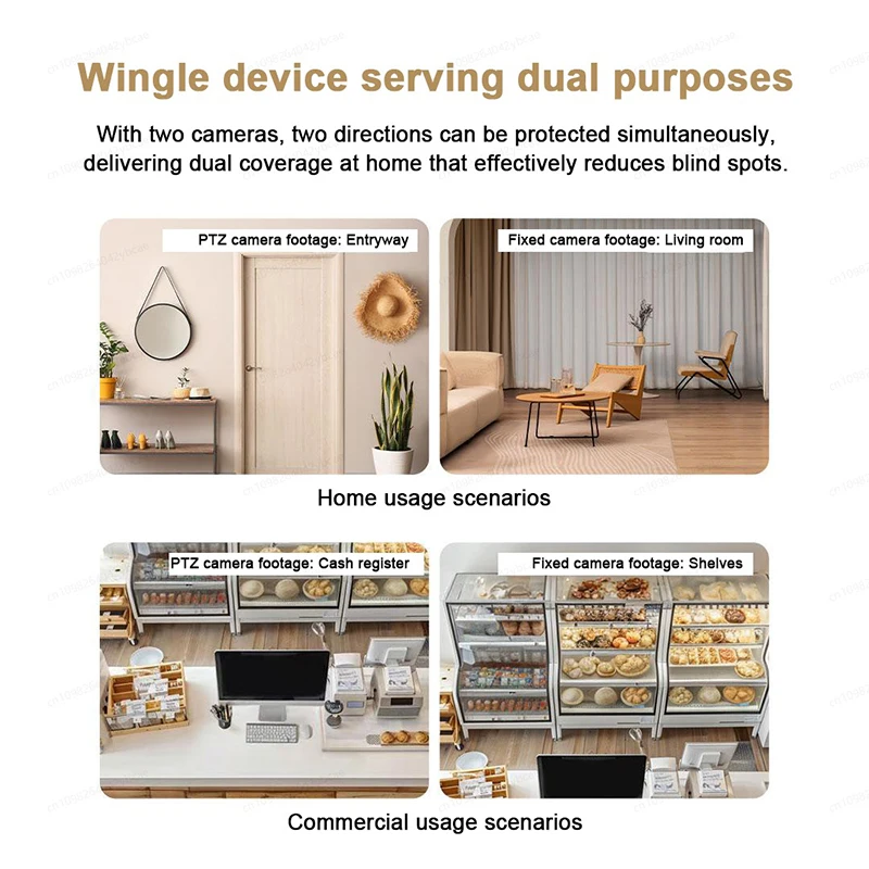 Kamera Cerdas XIAOMI C300 Versi Kamera Ganda, 360 °   WiFi 3MP 6, Monitor Bayi Keamanan Rumah, Kamera Hewan Peliharaan, Versi Cina Dengan Adaptor