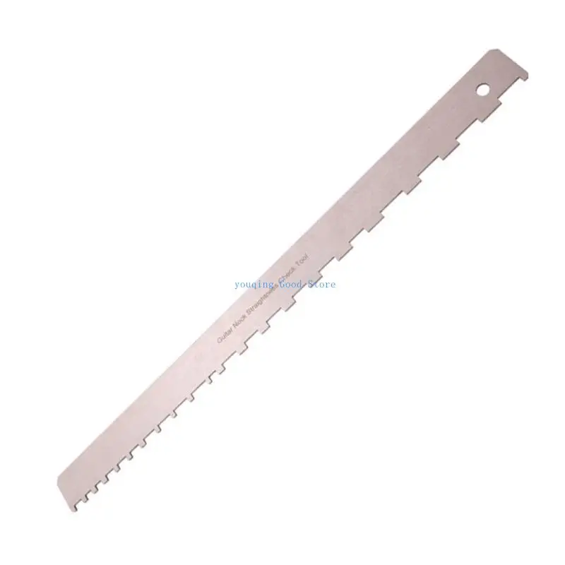 

N58B Guitar Neck Ruler Luthier Tool, Straight Guitar Neck Notched Ruler Tool