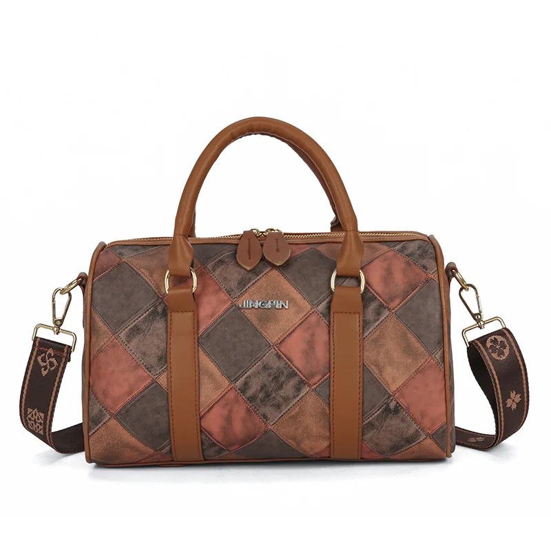 

2025 New Plaid Shoulder Bag for Women, Vintage Top Handle Crossbody with Adjustable Strap, Sophisticated & Heritage Chic​