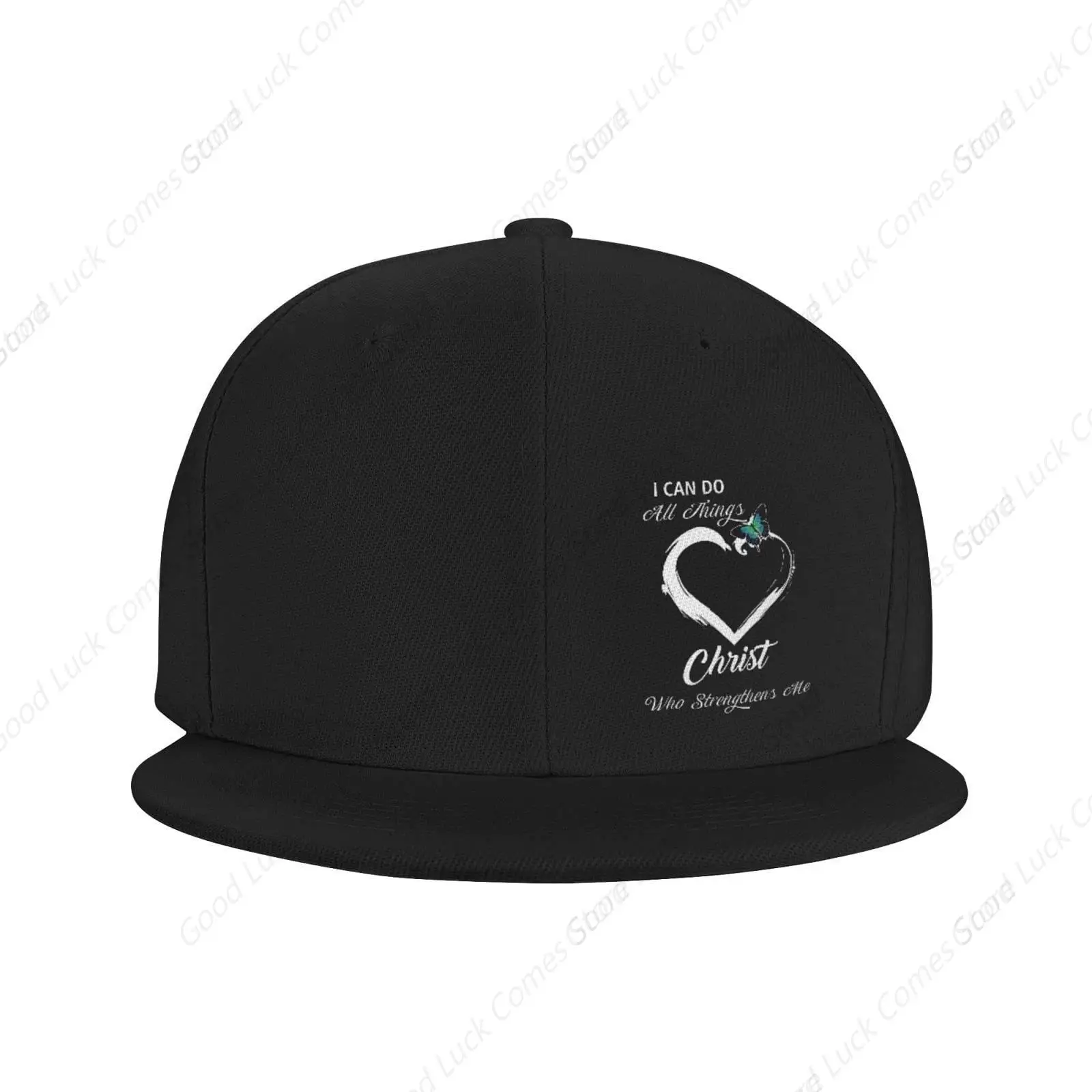 I Can Do All Things Through Christ Who Strengthens Me Hats for Men Women Adjustable Flat Brim Baseball Cap Hip Hop Trucker Hats