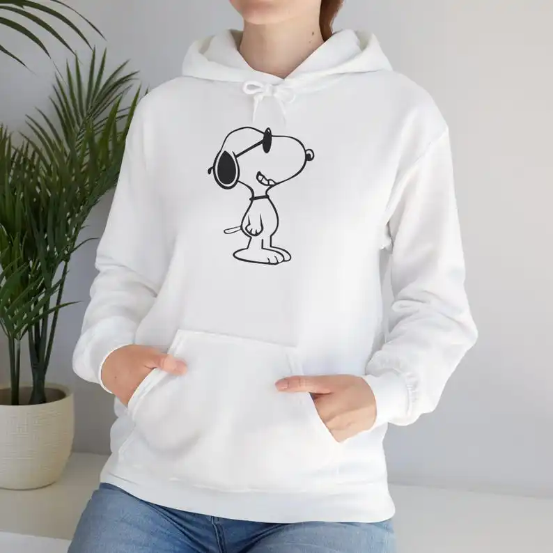 

Толстовка унисекс Snoopys Vibes, уютная толстовка, куртка с героями мультфильмов, идеальный подарок для любителей собак, повседневный стиль для повседневной носки