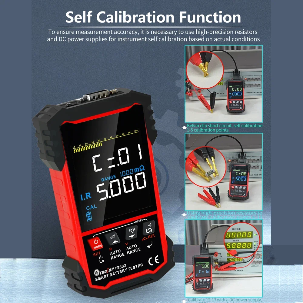 Imagem -05 - Battery Resistência Interna Tester High Precision Calibratable Chumbo Ácido Alcalina Lithium Battery 120v Mo500 o Tooltop-ir502