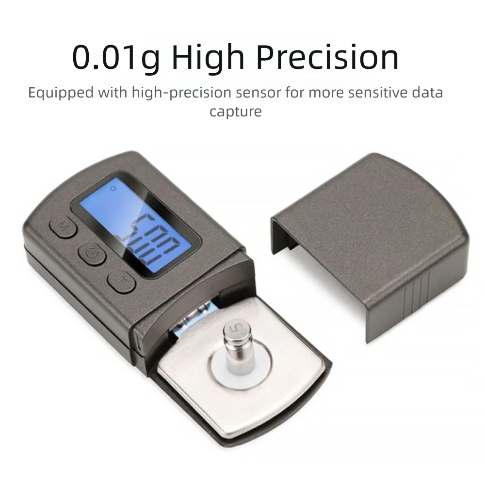 

High Precise Digital Turntable Stylus Force Scale Backlight Portable Phonograph Needle Pressure Gauge Black Glue Mini Cantilever