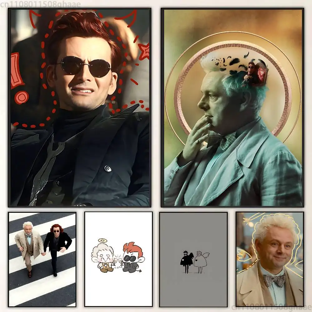 

good O-omens new group Poster HD home decor sticky wall waterproof home living room bar aesthetic decor