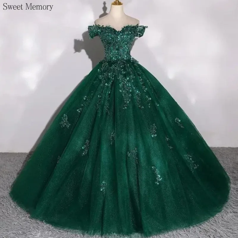 Vestidos de Quinceañera de Lujo J1254 Sweet Memory 2026, Vestido de Gala con Apliques de Encaje, Vestido Largo con Falda Abultada para Graduación, Fiesta de Estudiantes