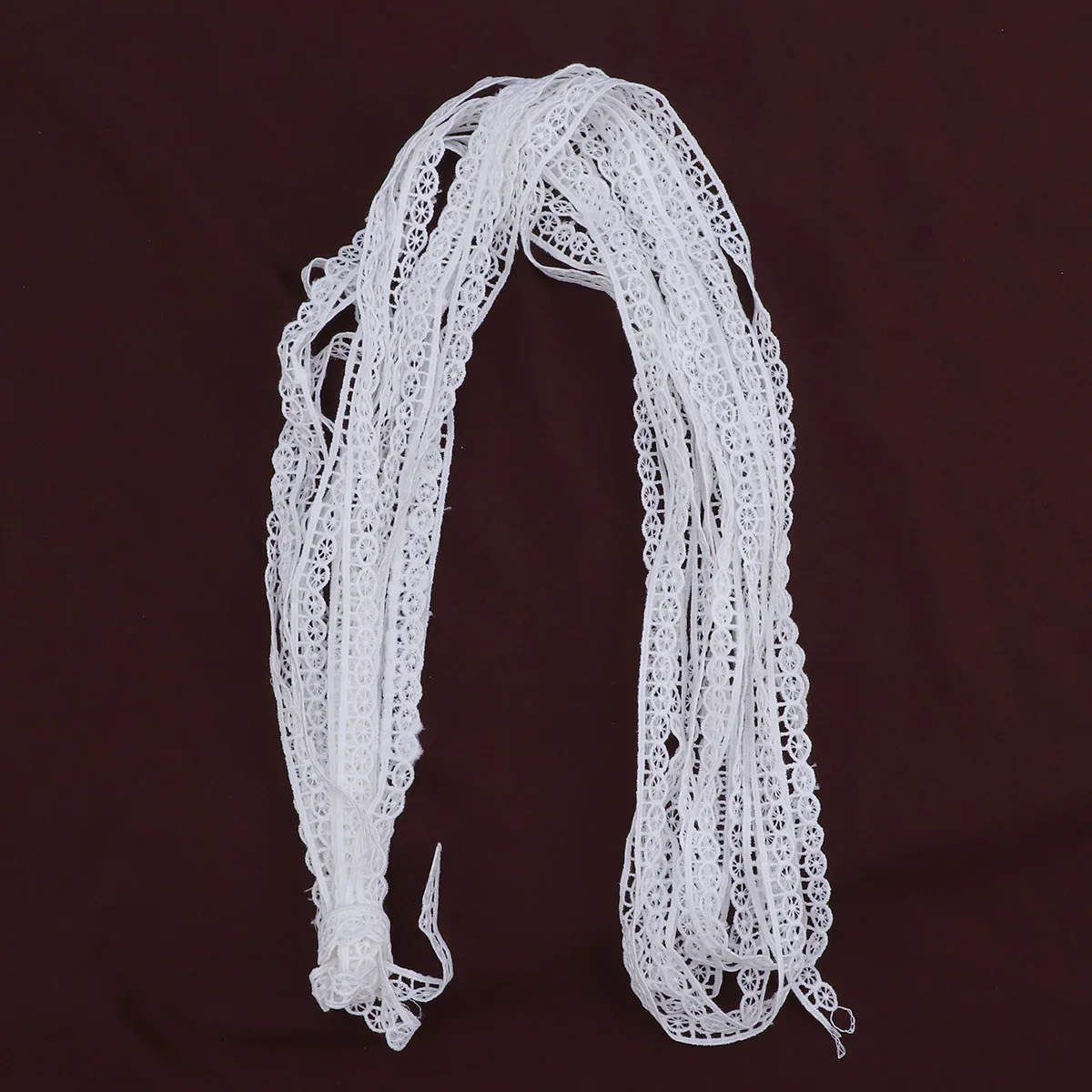 

10 Yards 920X1Cm White Lace Fabric Flower Border Design Decorative Ribbon For Wedding Dress Lingerie Craft Clothing Accessory