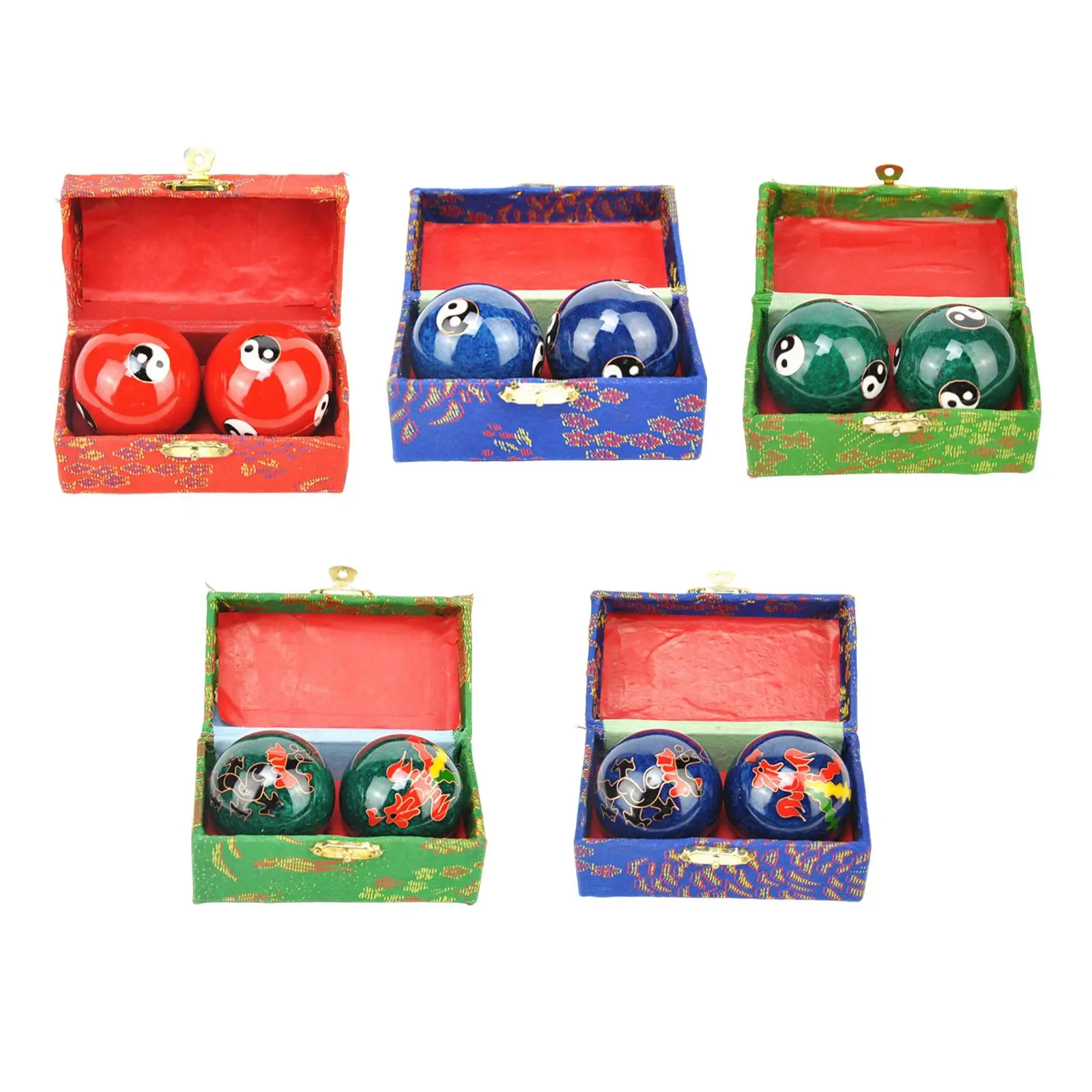 Portable Hand Massage Balls W/ Storage Box Fitness Durable Compact Relieve