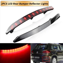 2PCS For VW Tiguan 2007 2008 2010 2011 2012 2013 2014 2015 2016 LED Car Rear light Bumper Reflector Lens Stop lamp Brake Lights