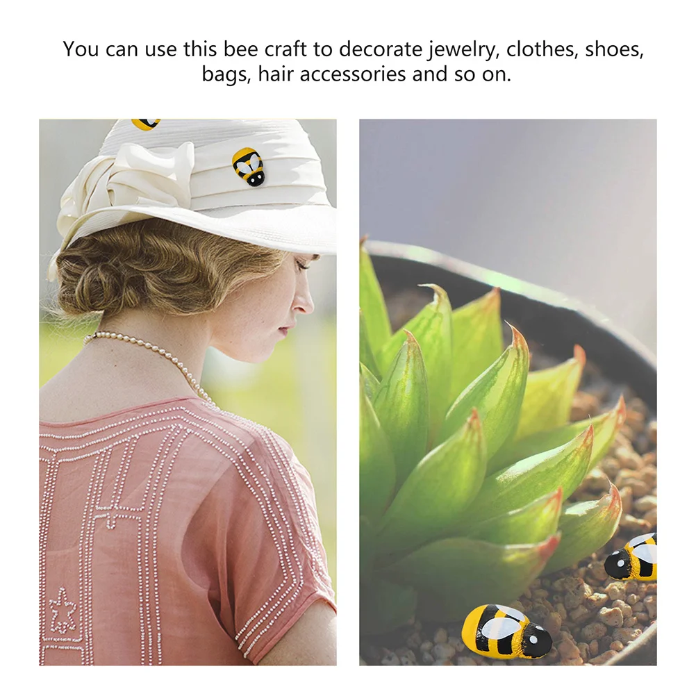 

150 шт., мини-деревянный орнамент в виде пчелы, ремесленное украшение, микропейзаж, садовые аксессуары, орнамент в виде пчелы, мини-декор для рукоделия