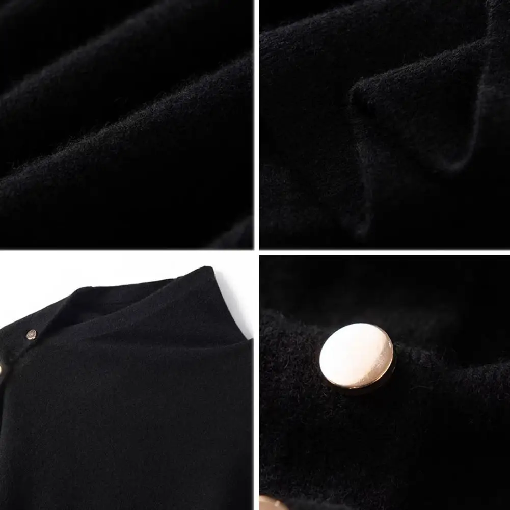 Soft Warm Shawl Winter Shawl Cape with Button Closure Cozy Thickened Autumn Winter Wrap Soft Solid Color Women’s Shawl Top