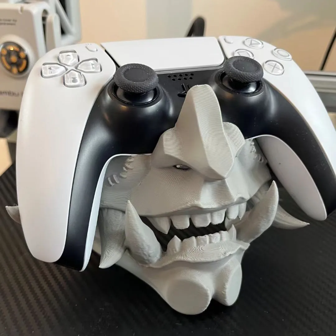 3D Printed Evil Ghost Black Warrior Ghost Face Game Controller Stand Desktop Storage Stand Universal Bracket Support Stand