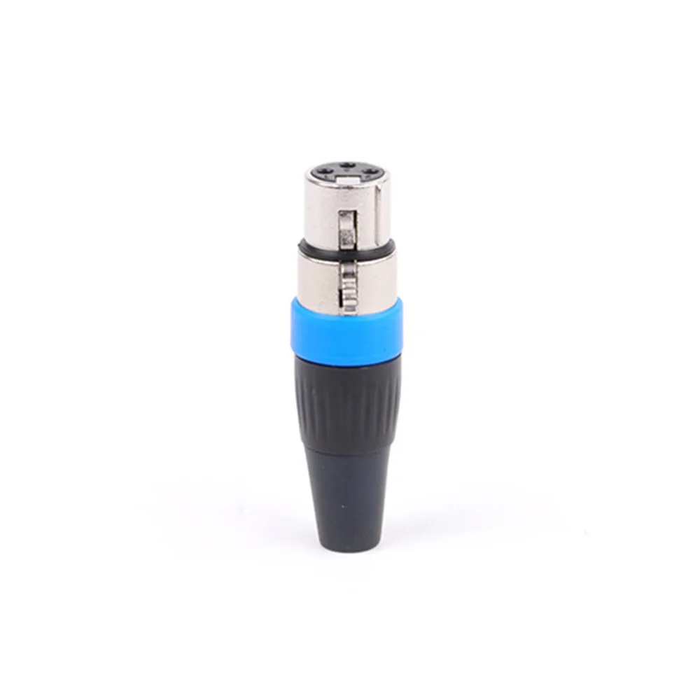 1pc XLR Female to XLR Male Plug 3-Pin Straight Cable Connector for Microphone Speaker Audio 5 colors Metal Housing