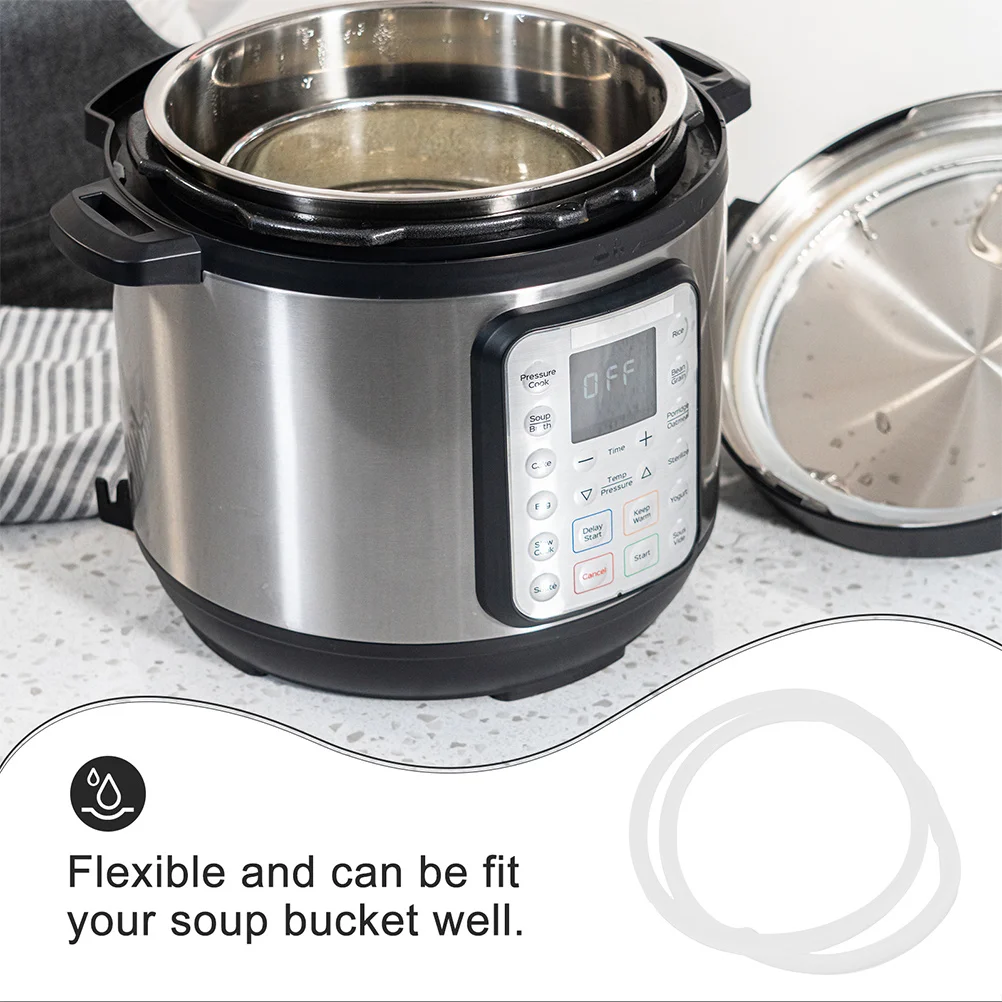 

Silicone Elastic Seal Ring Soup Bucket Seal Ring Leak Proof Reusable Soup Lid Sealing Silicone Cup Sealing Rings
