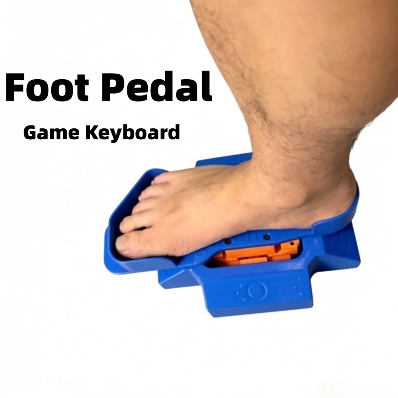 Game Foot Pedal Keyboard Custom 3D Printing Foot Pedal Eight Way Foot Control Joystick Keyboard for Disabled Gamer Keyboard Gift