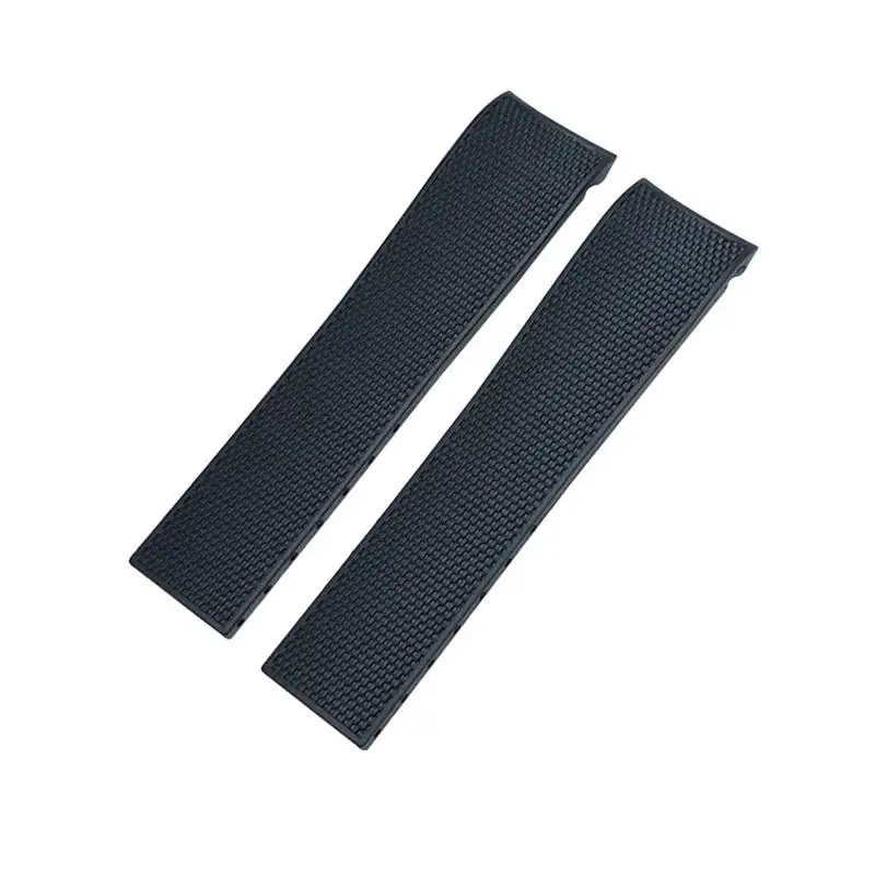 BEFIA 21mm 20mm 19mm Rubber Silicone Watchband,For Conquest HydroConquest L3 Folding Buckle Black Waterproof Watch Strap