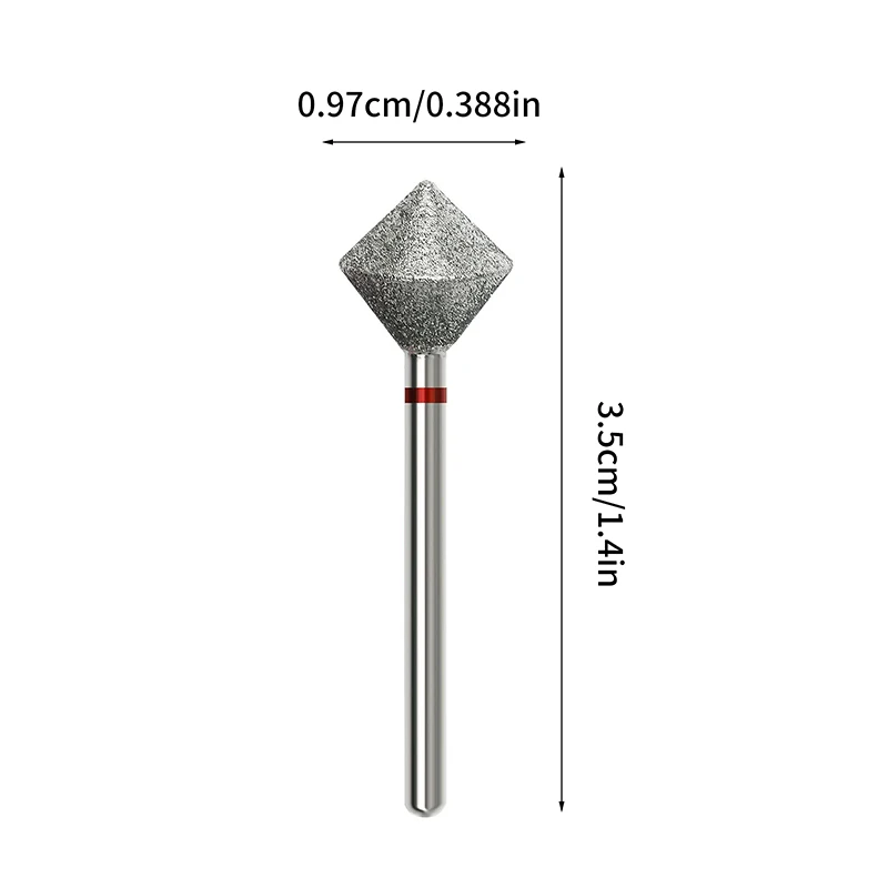 Diamond Nail Drill Bits Rotary Cuticle Clean Burr 3/32" Manicure Bit Drill Nail Grinding Head Machine Accessories