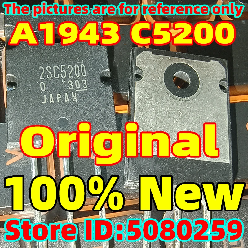Transformador do amplificador, A1943, C5200, 2SC5200-O, 2SA1943-O, 2SC5200, 2SA1943, TTC5200, TTA1943, TO-3P, Original de Japão, novo, 10, 5, 3, 1 par