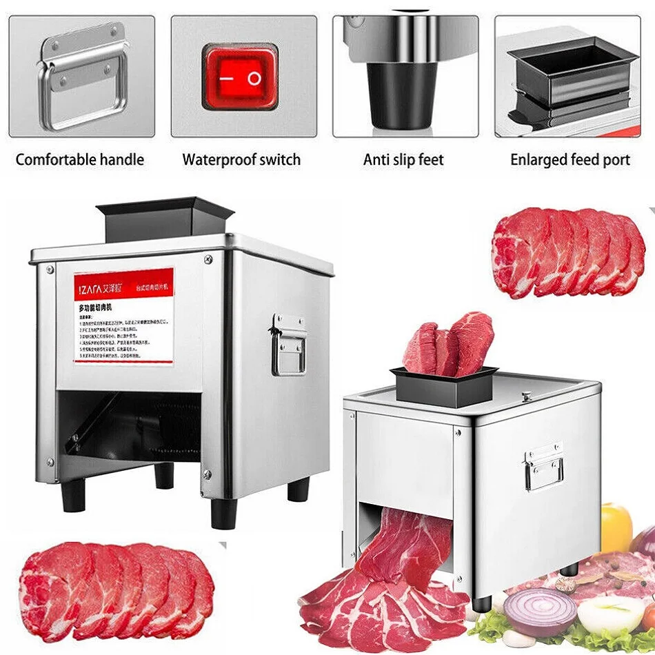 Meat Slicer Shredding Dicing hine For Canteen Hotel Kitchen Restaurant Supermarket Meat