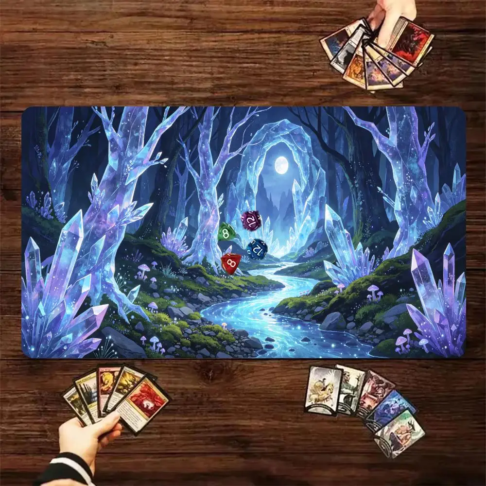 Crystal Forest TCG Card Battles Commander Gaming Mouse Pad Magic Zones Card Playmat Tabletop rug Game Mats Duel Deskmat Beginner