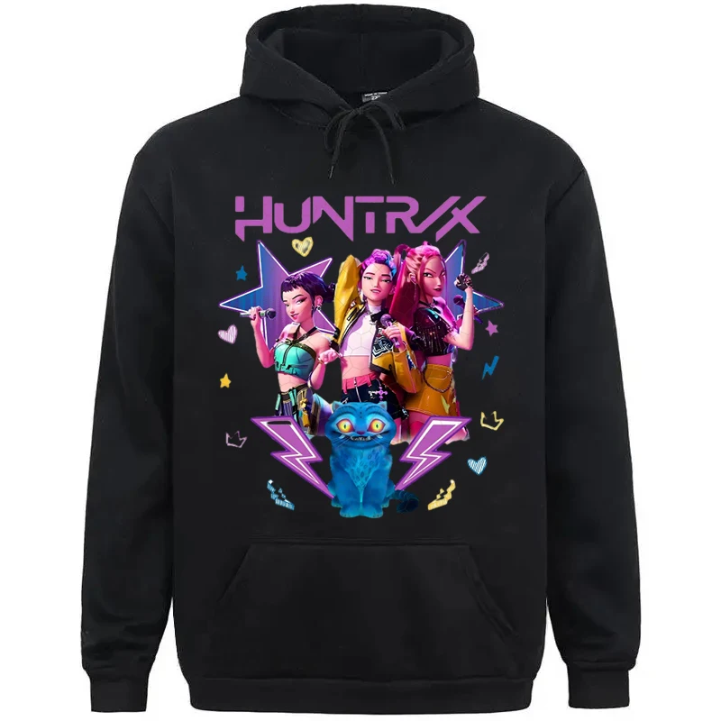 Bluza KPop Demon Hunters Huntrix Męska Damska Harajuku Modna Bluza z Długim Rękawem Unisex Luźna Bluza Dresowa Prezent dla Fanów