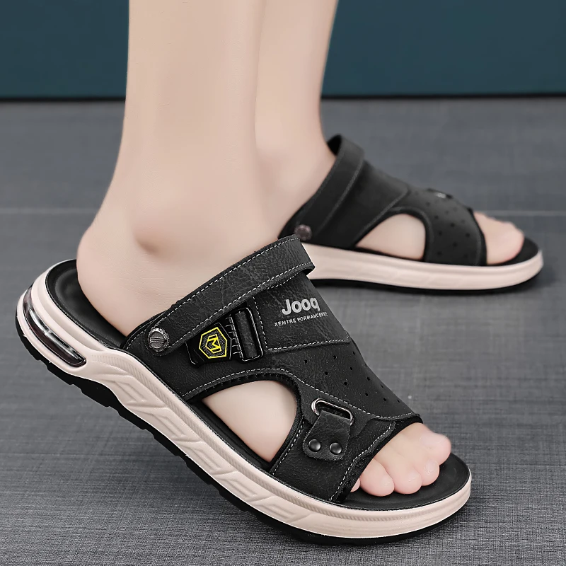 Sommer Männer Sandalen Leder Herren Freizeit schuhe Outdoor Männer Leders andalen für Männer Strands chuhe römische Schuhe