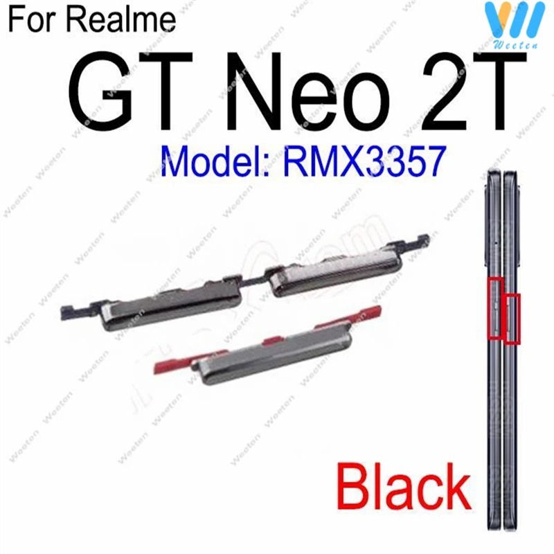 Power Volume Button For Realme GT 5G Neo 2 2T GT-Master ON OFF Power Volume Side Switch Keys Small UP Down Buttons Repair Parts