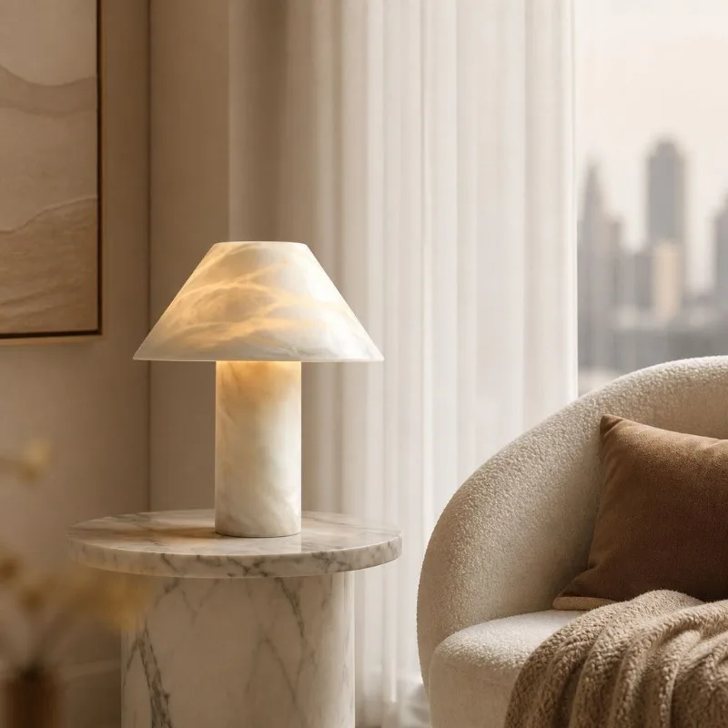 Italian minimalist premium living room side few ambient lights household
