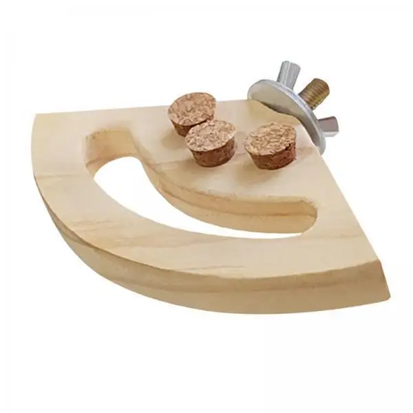 Parrot Perch Platform Sector Shape Wood Stand Birdcage Accessories Trimming Claws Beak Toy for Budgies