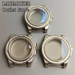 LARIMOKER 40mm stainless steel Gas valve watch case sapphire glass fit NH35 NH36 NH34 ETA2824 PT5000 Miyota 9015 movement