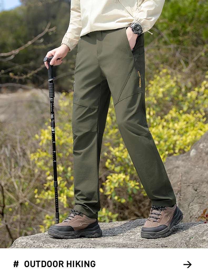 Herren Outdoor Elastische Schnelltrocknende Wanderhose, Wasserabweisend, Langlebig, Bequem, Vielseitig, Geeignet für Tägliche Arbeit, Bergsteigen, Camping und Angelaktivitäten – Detail 16