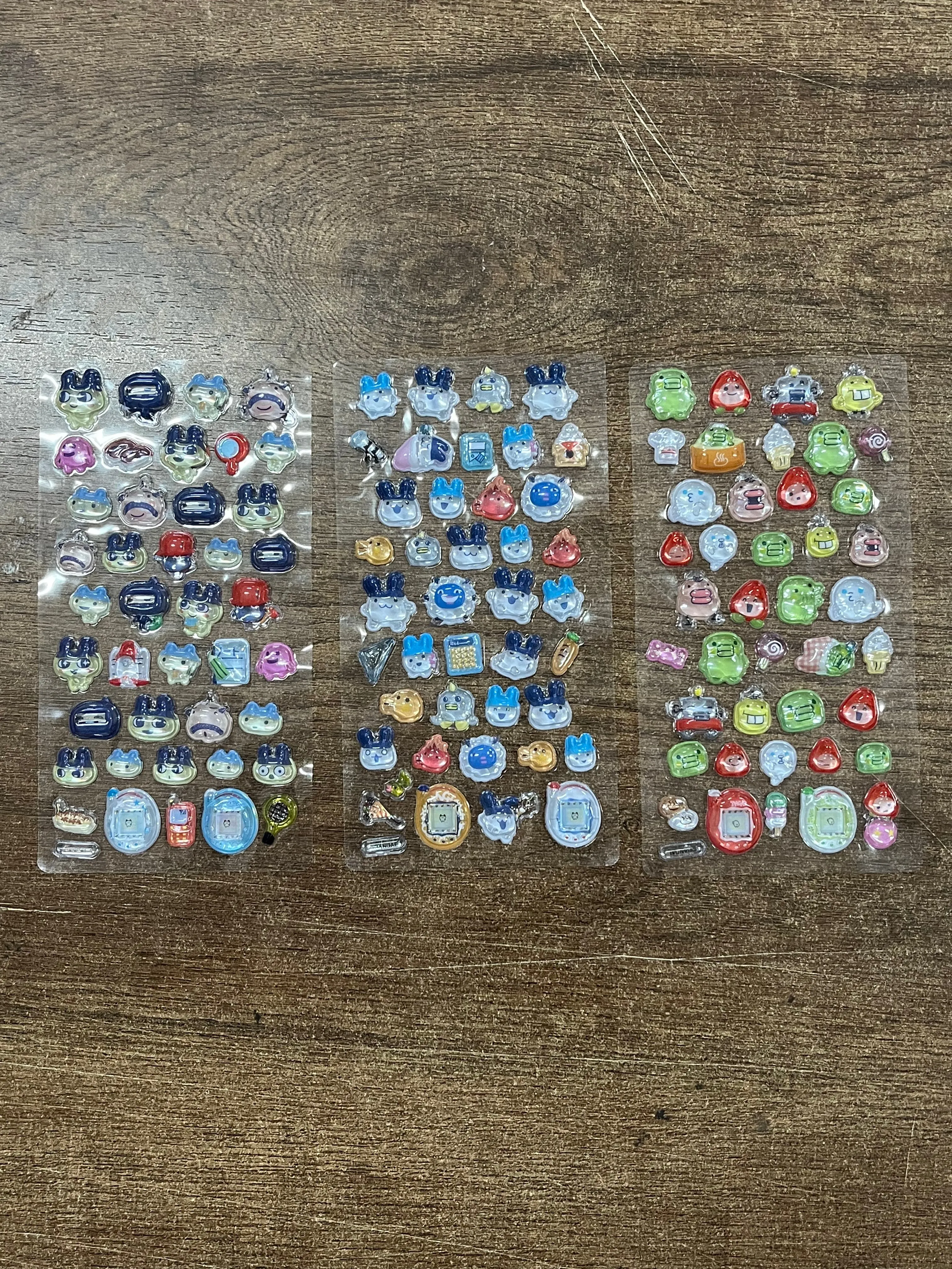 귀여운 타마고치 스티커 만화 창의적인 주변기기 휴대폰 케이스 투명 스티커 핸드 어카운트 재료 친구 생일 선물