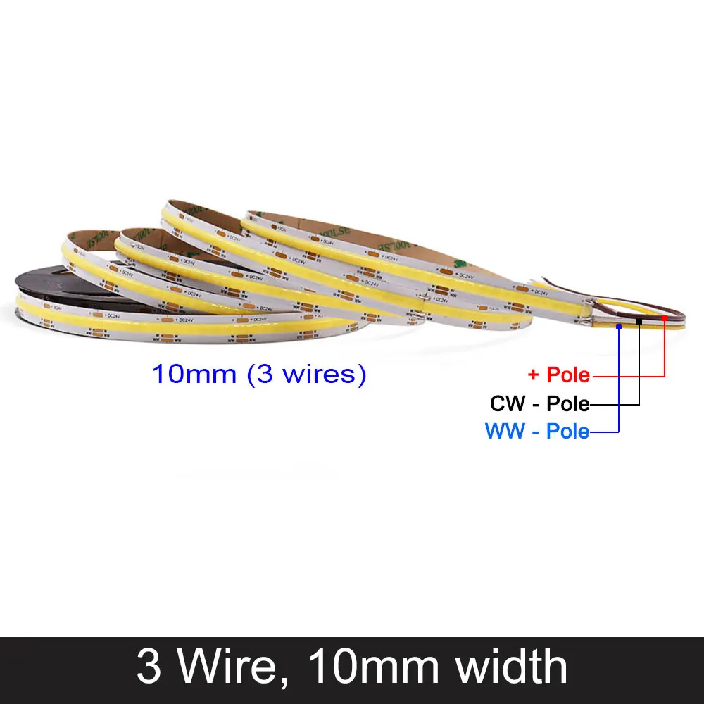 12V 24V CCT pasek LED światła ściemniacz do taśm LED 2700K do 6500K temperatury barwowej ściemniacz 5mm 10mm do wystroju pokoju