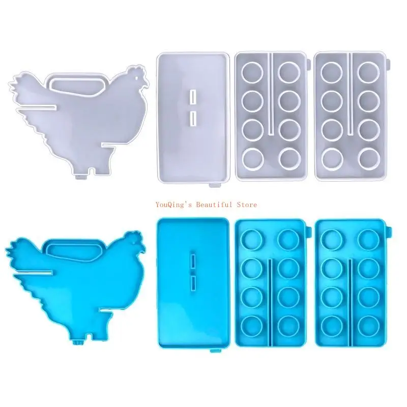 N0HE Silicone Egg Tray Storage Epoxy Casting Molds Egg Holder Resin Molds for DIY Art