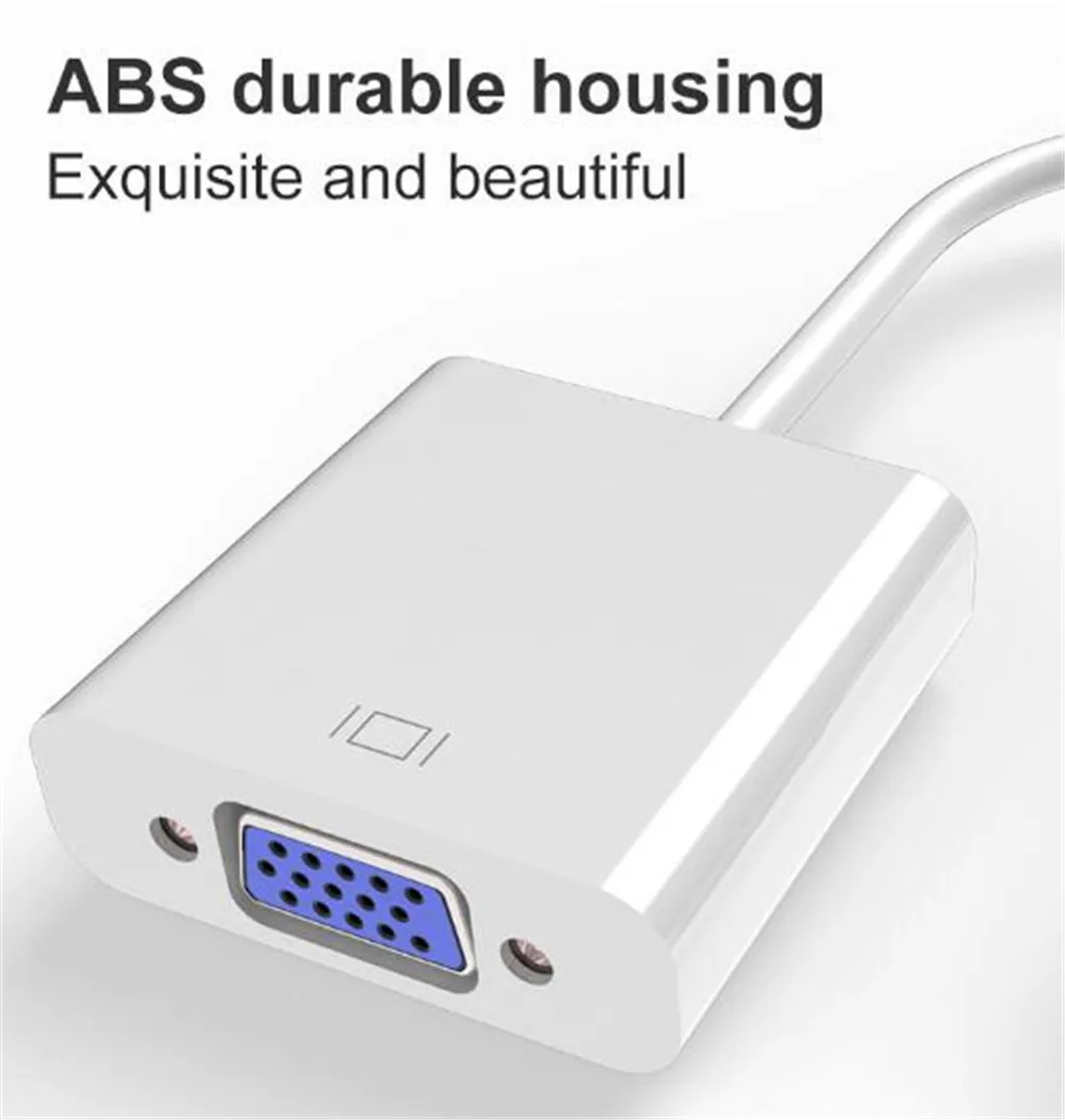 1080P متوافق مع محول VGA كابل محول رقمي إلى تناظري لأجهزة Xbox PS4 PC صندوق التلفزيون المحمول إلى جهاز عرض HDTV #5