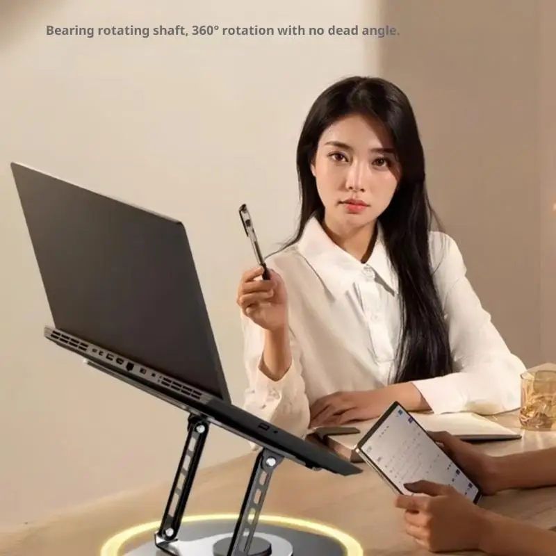 R53C Compactly Portable Laptop Stand Enhances Airflows Foldable Design MultiDevice Use Ergonomic Design for Workspaces Home