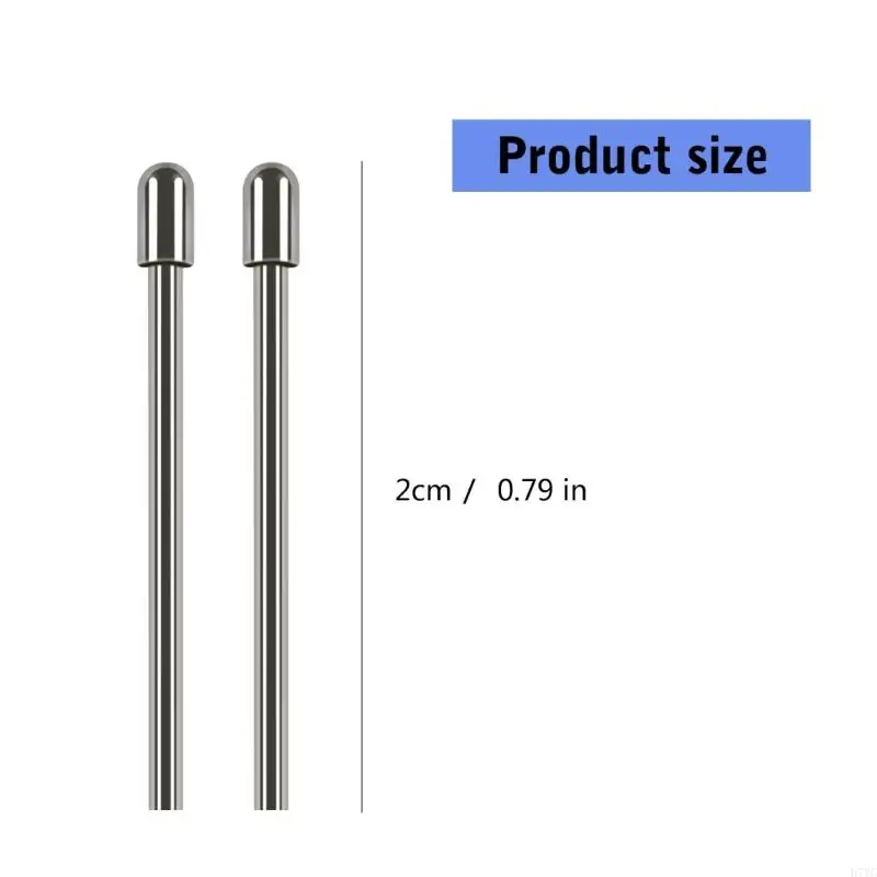 D7YC 2PCS Inserts stylo en métal enlacés lisses avec clip poche pratique pour des styles remarquables stylis