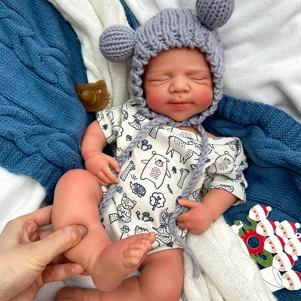 20Inch Handmade Soft Touch Silicone Reborn Baby Boy/Girl Can Use Pacifiers Exquisite Texture Details Doll for Gift Giving