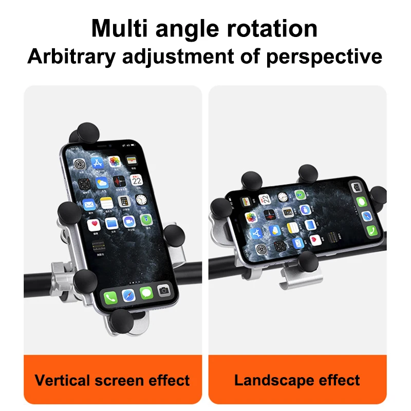 Soporte Universal para teléfono de motocicleta, soporte de aleación absorbente de golpes para teléfono de Motos, soporte de navegación ajustable, accesorios para motocicletas