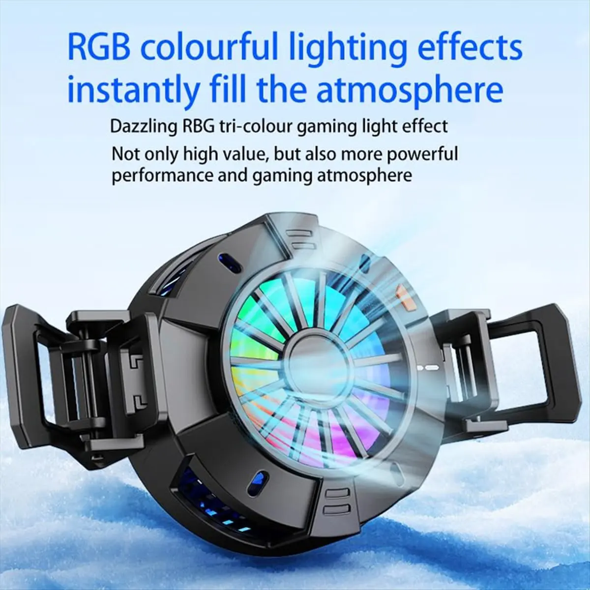 DT81 2-in-1 Magnetic & Clip-on Phone Cooling Fan Radiator for Smartphone/Tablet for Gaming, Video Calls, Live Broadcasting