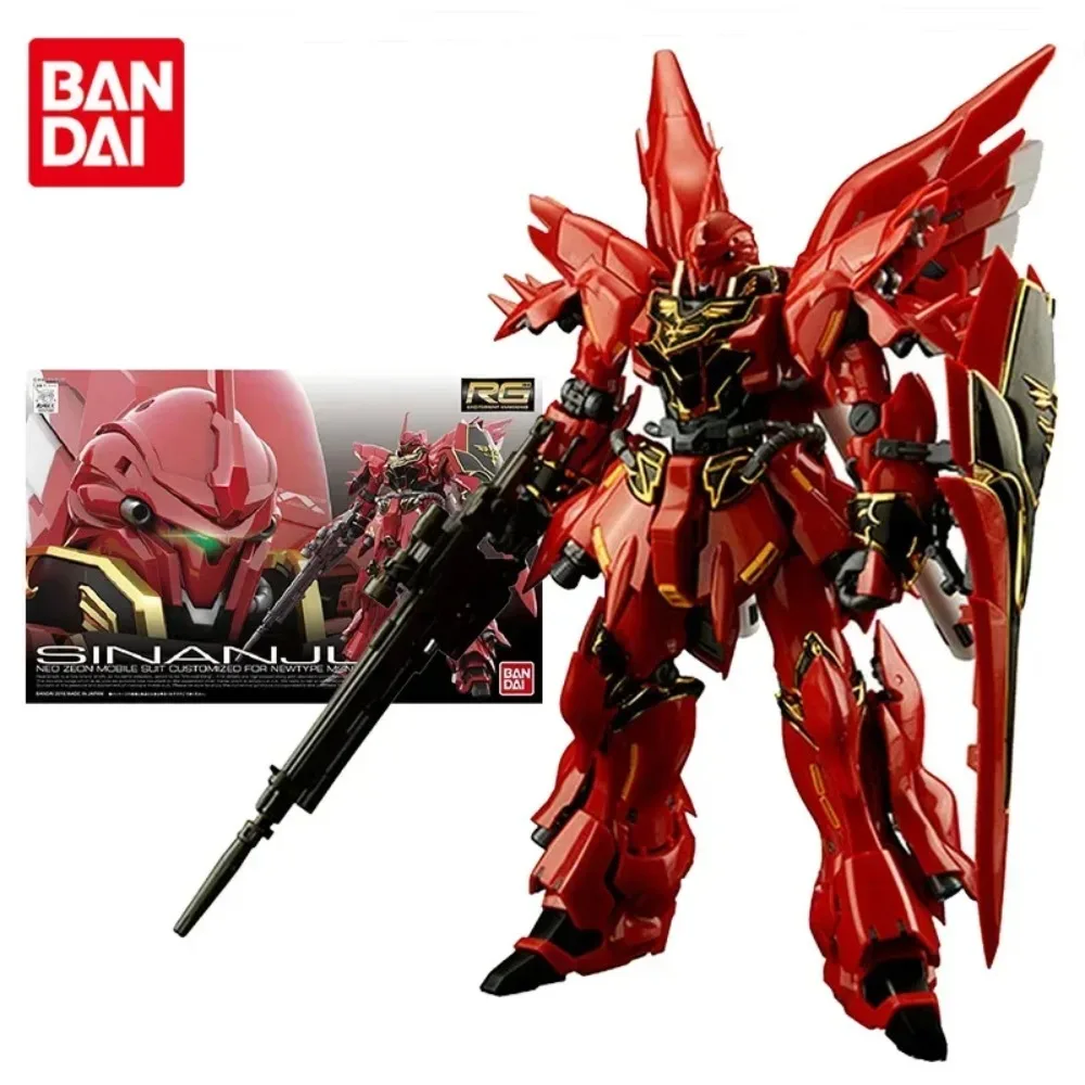 

Bandai Gundam Model Kit Аниме Фигурка RG 22 1/144 MSN-06S Sinanju Gundam Подлинная Gunpla Аниме Фигурка Игрушки для Детей