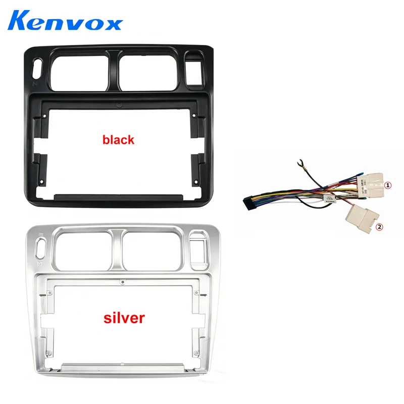 Moldura de 9 polegadas para rádio automotivo MIT PAJERO TR4, compatível com Pajero iO 1998-2007 e Liebao Feiteng 2009-2013, para instalação de reprodutor estéreo Android GPS MP5 2 Din.