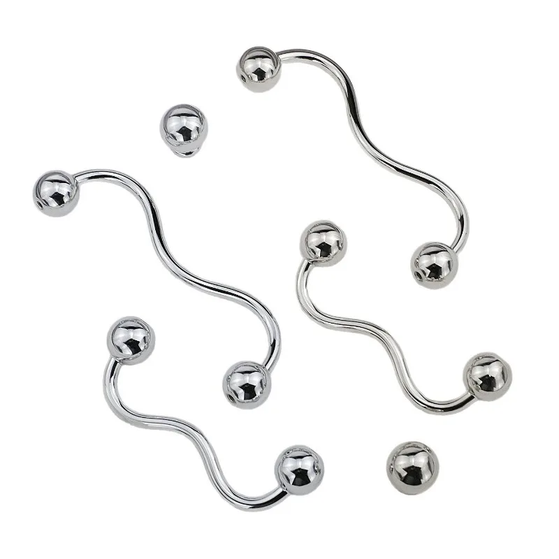 French Minimalist Glossy Textured Wave Handle Cabinet Wardrobe Drawer Cabinet Door Ball Base Zinc Alloy Long Handlehandle
