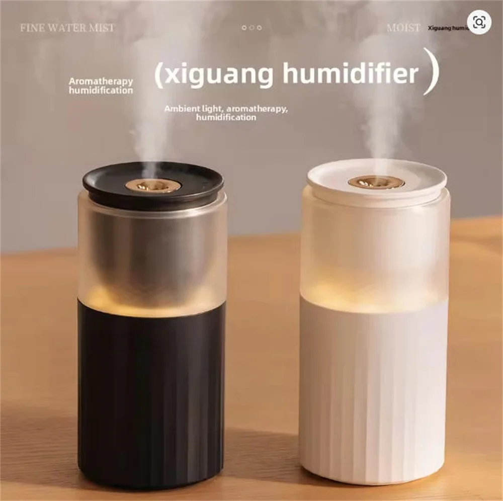 1pcs Rechargeable Air Humidifier 250mL Mist Humidifier Warm White Night Light RGB Lamp Quiet Cool Mist Diffuser