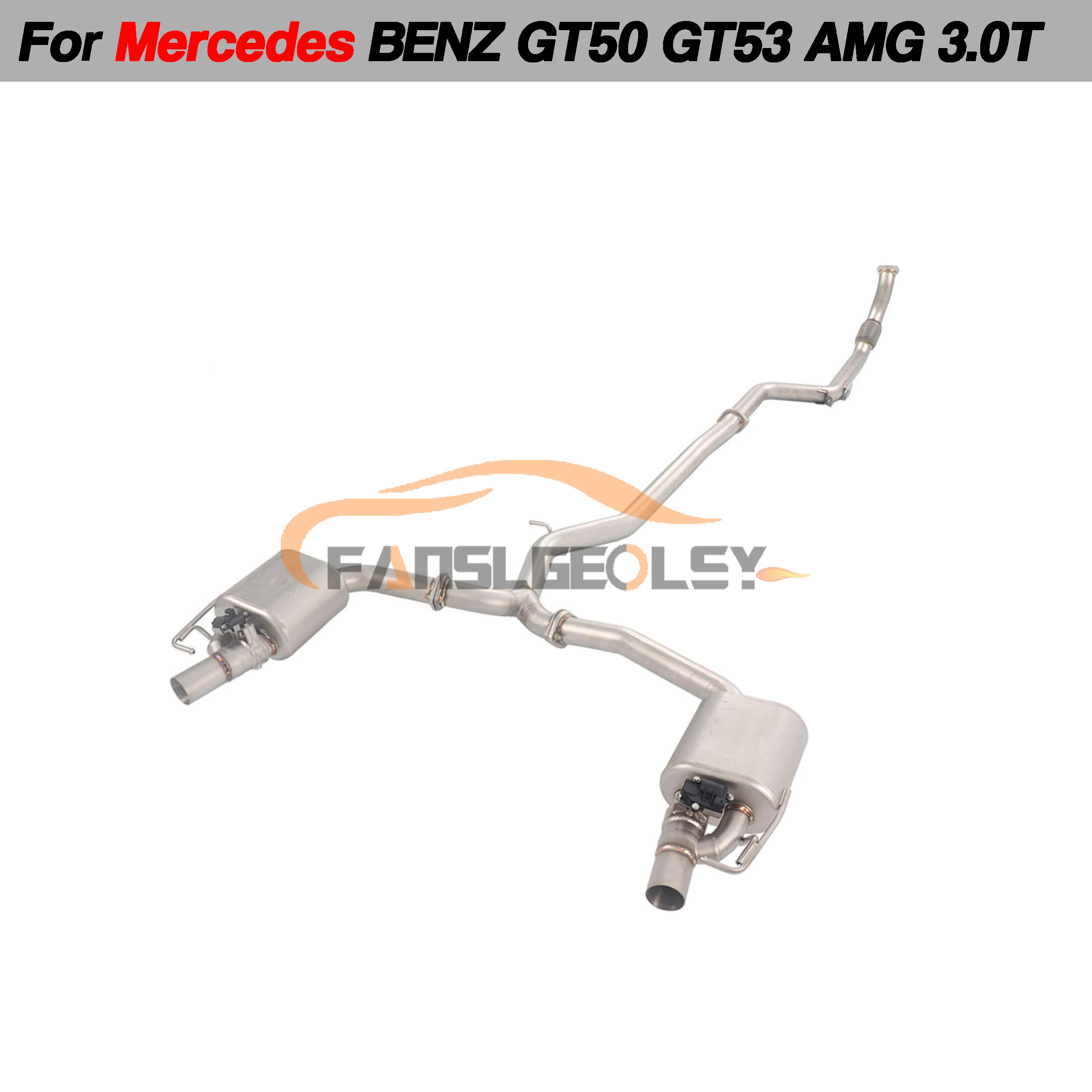 For Mercedes-Benz GT50 GT53 AMG 3. 0 Stainless Catback Performance Exhaust System Valve Muffler Pipes Tuning exhaust assembly