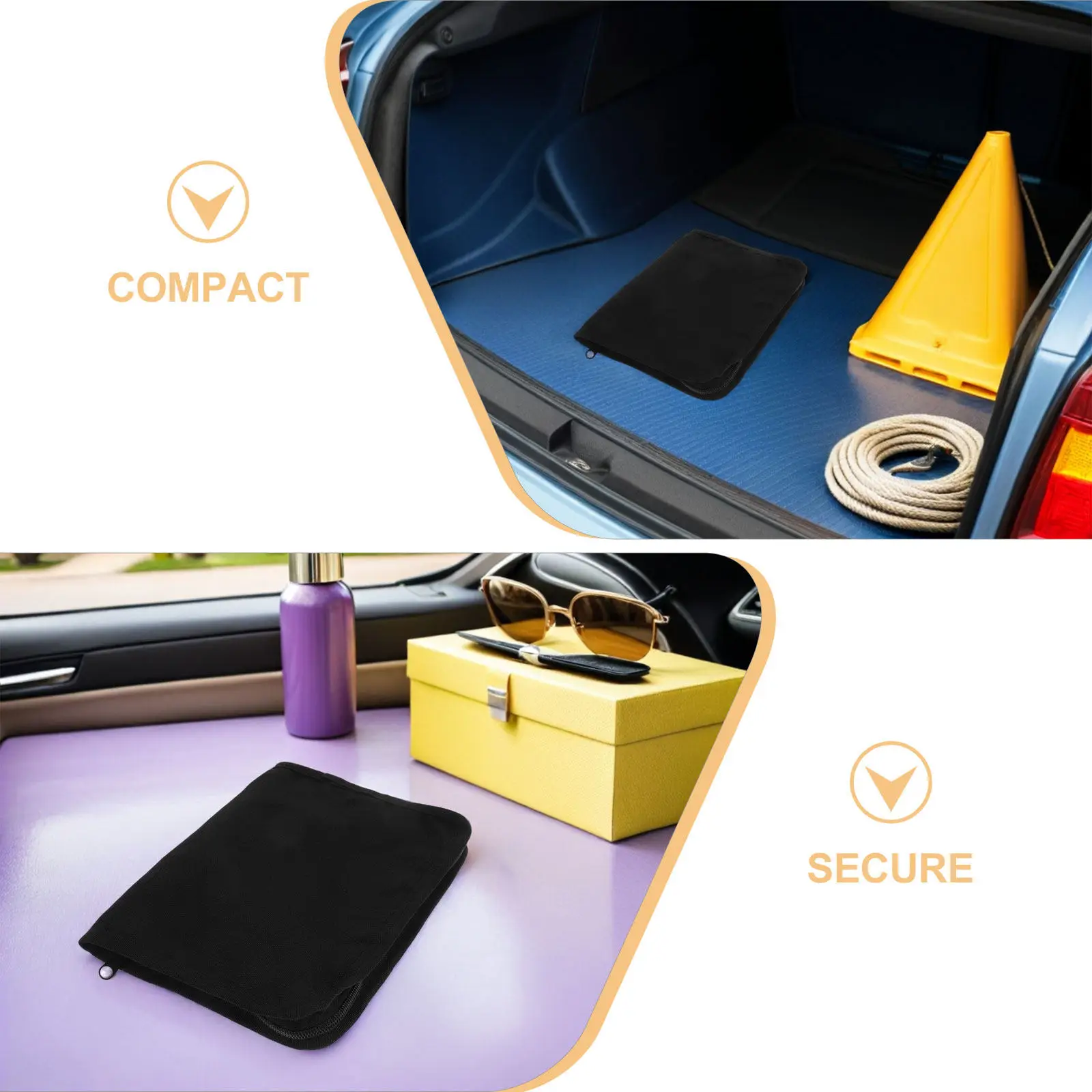 2Pcs Car Document Holder Oxford Cloth Organizer Pouch Glove Compartment File Case for Registration Insurance Card Storage Auto