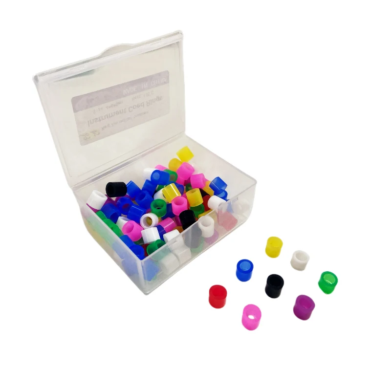 100 個歯科識別器具コードリングオートクレーブ歯科矯正シリコーンサークル口腔ケア歯科ツール用品