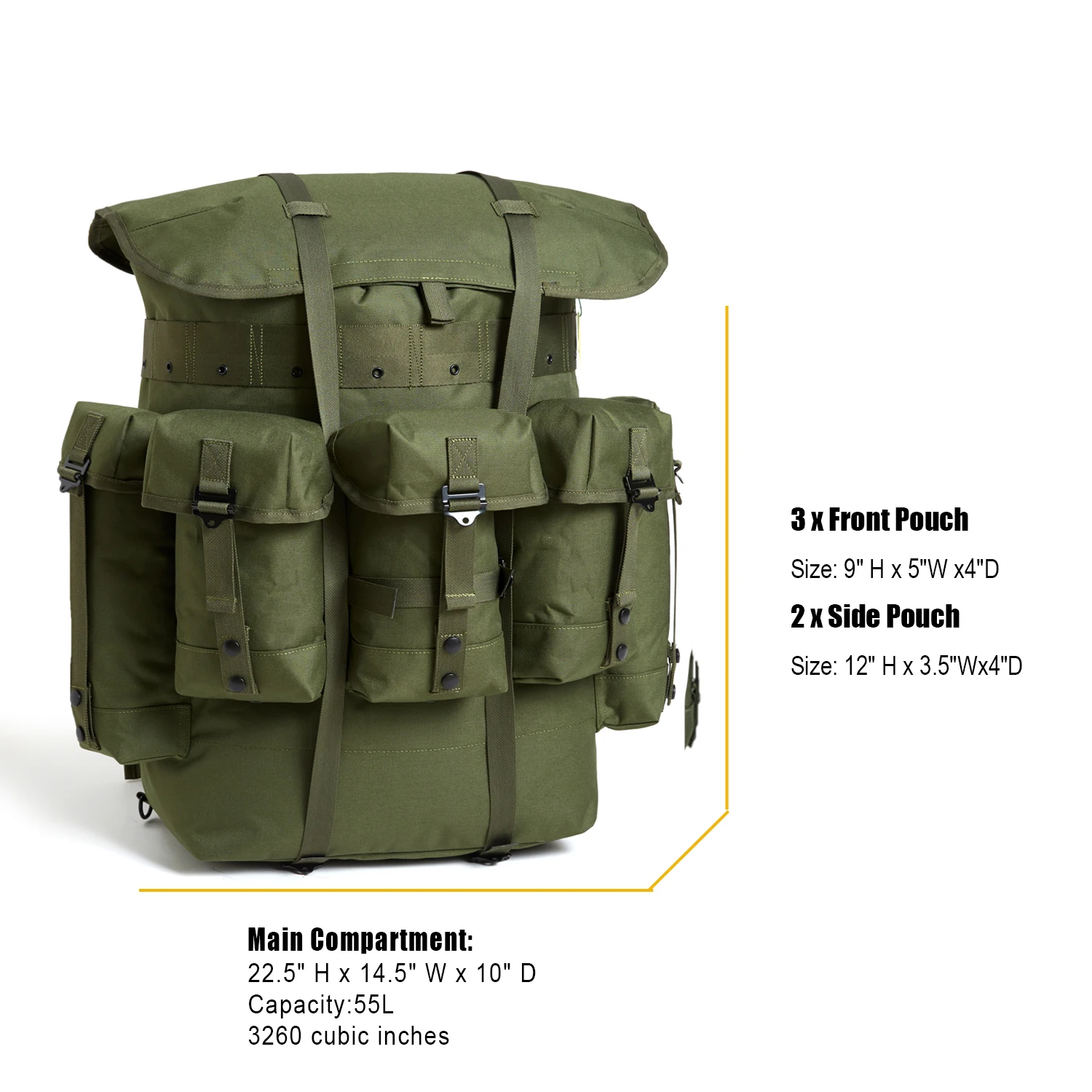 AKMAX Military ALICE Universal Tactical Rucksack – Army Combat