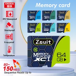 10Pcs/Lot Memory Card 64GB Mini SD Card U3 V10 TF Card High Speed Flash Card 128GB for Phone Camera Drone TF Card Free Shipp
