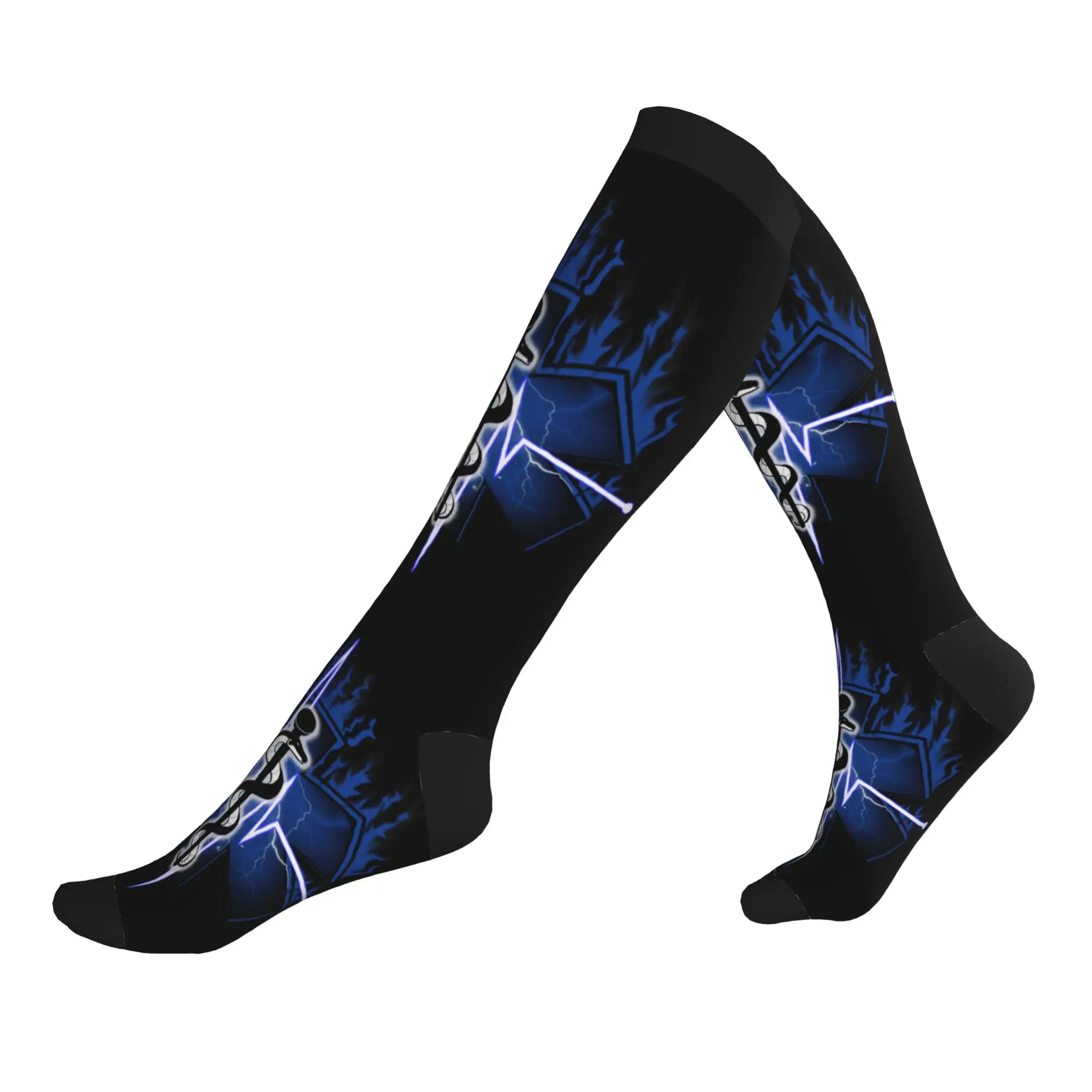 Chaussettes à la mode avec Logo Emt Star Of Life pour femmes et hommes, chaussettes chaudes imprimées en 3D, pour les soins de santé, le sport, le basket-ball, la Compression